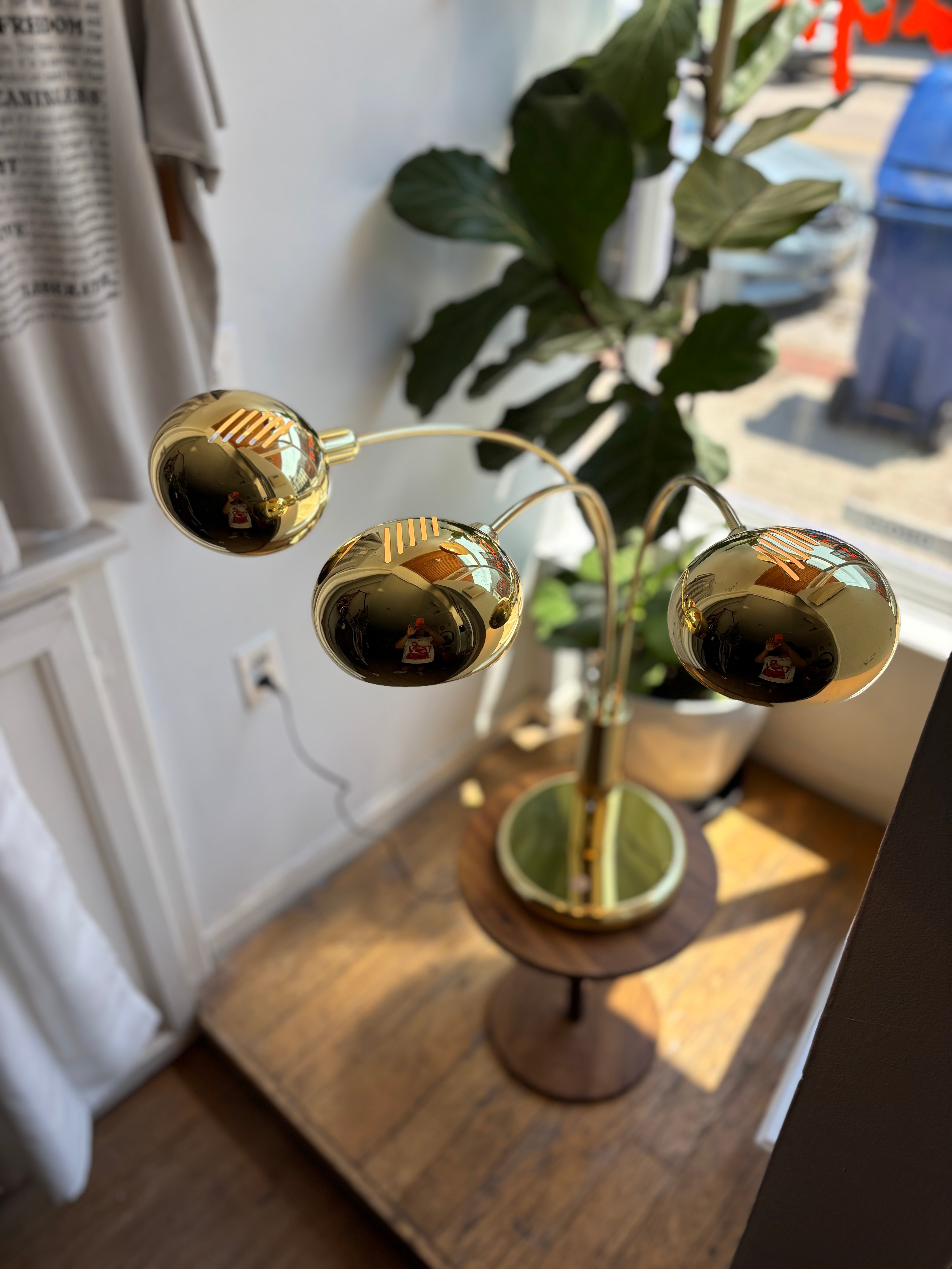 Mid Century Modern Brass Table Lamp