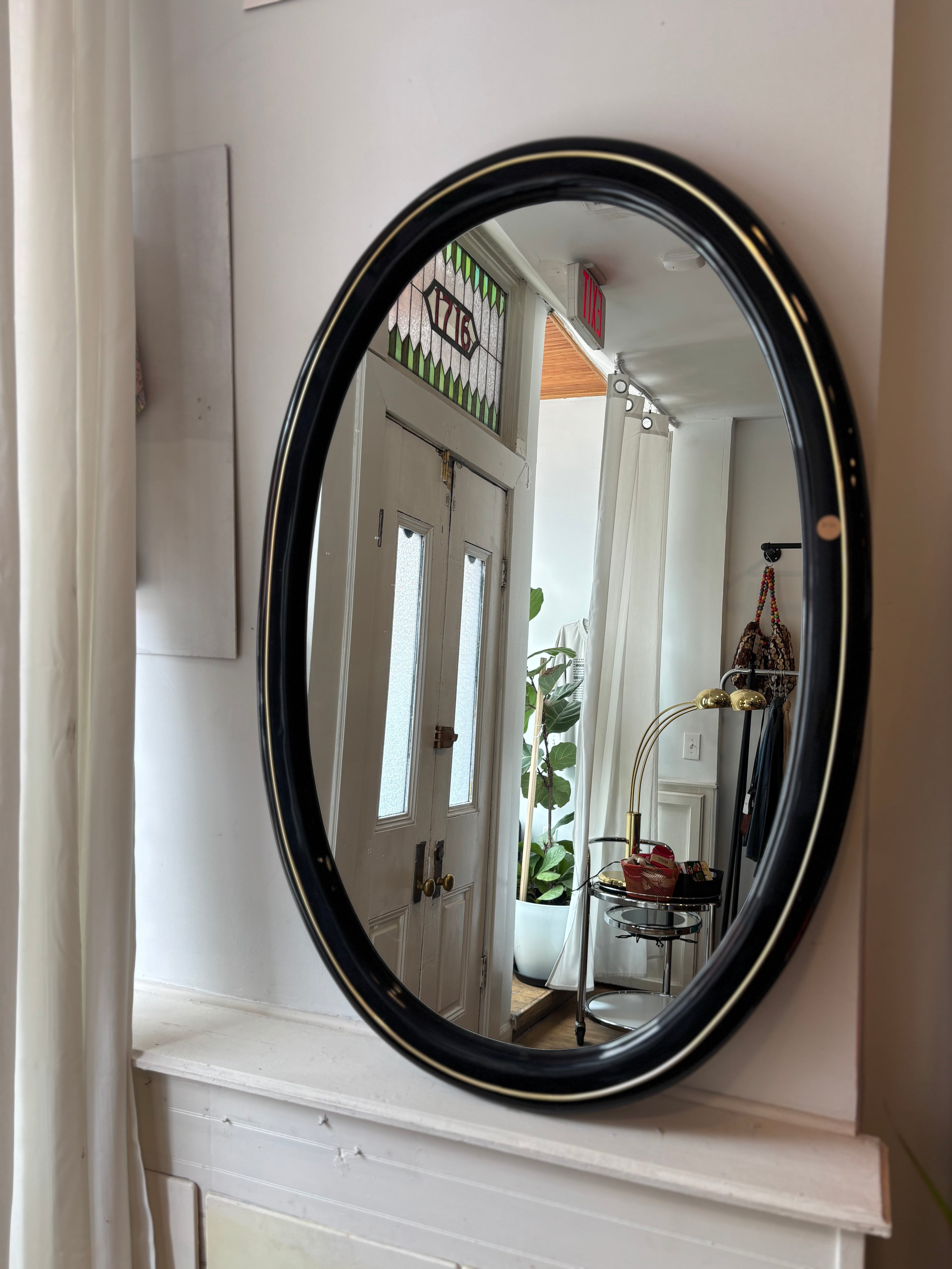 Art Deco Oval Mirror