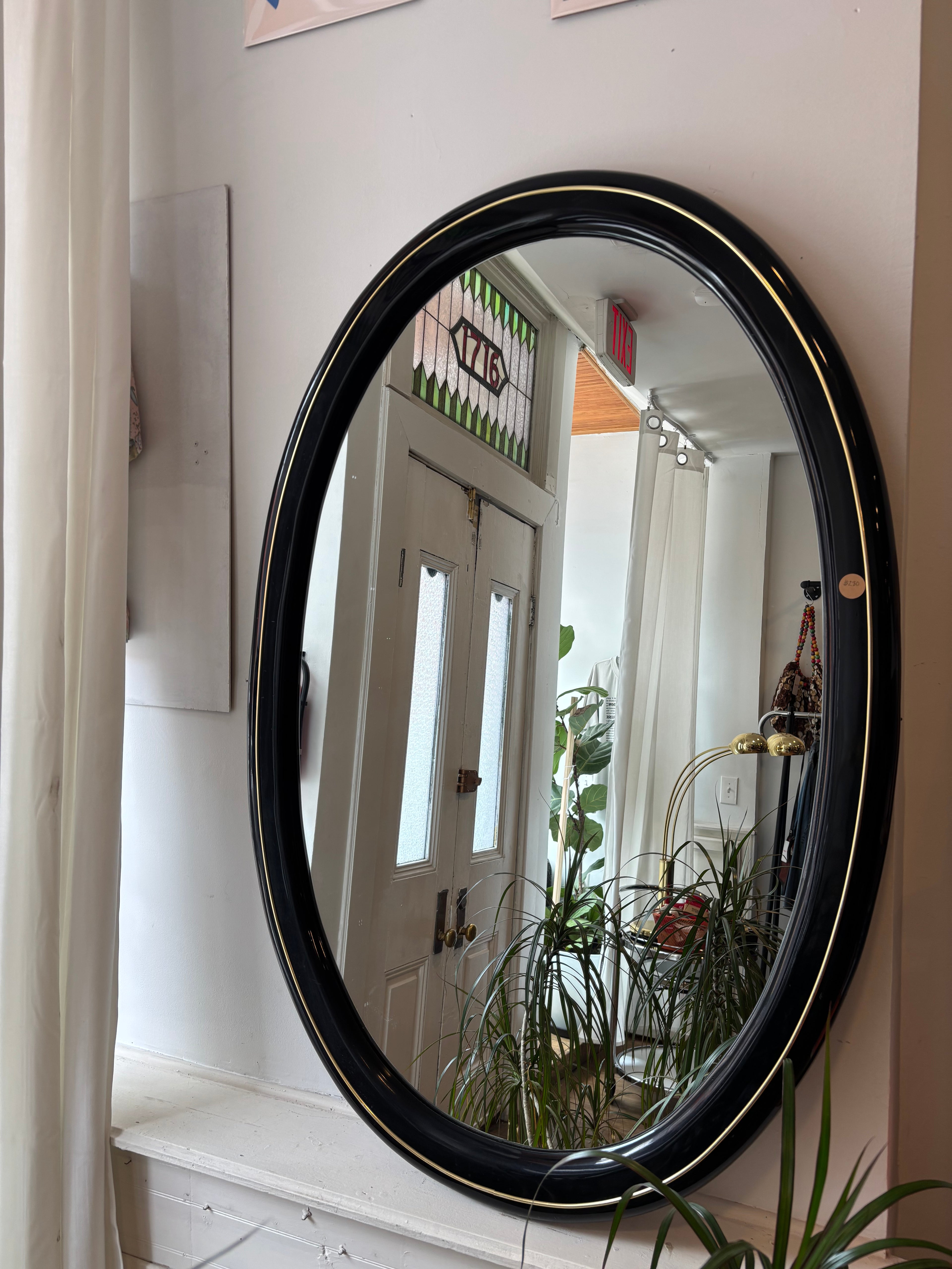 Art Deco Oval Mirror