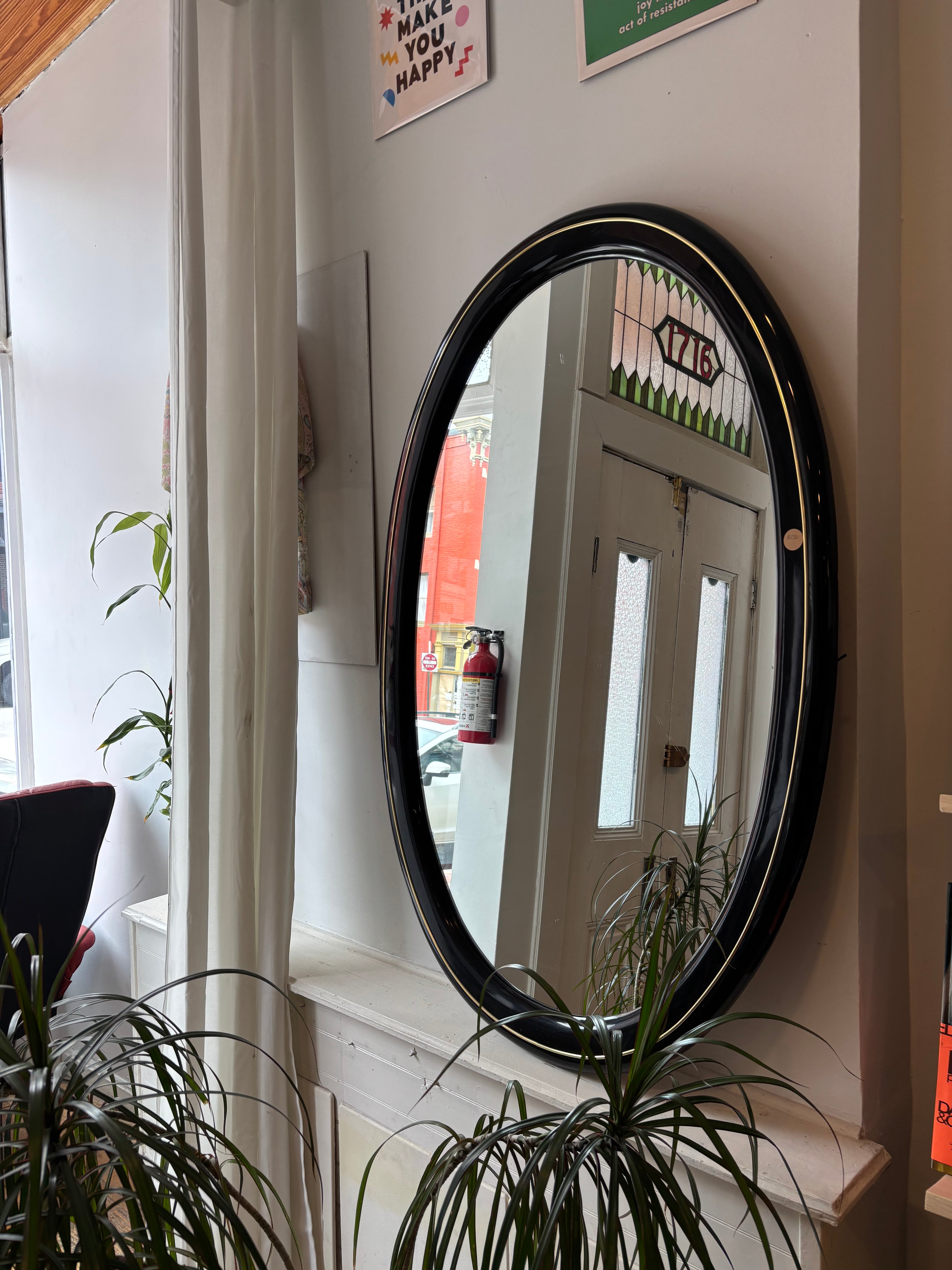 Art Deco Oval Mirror