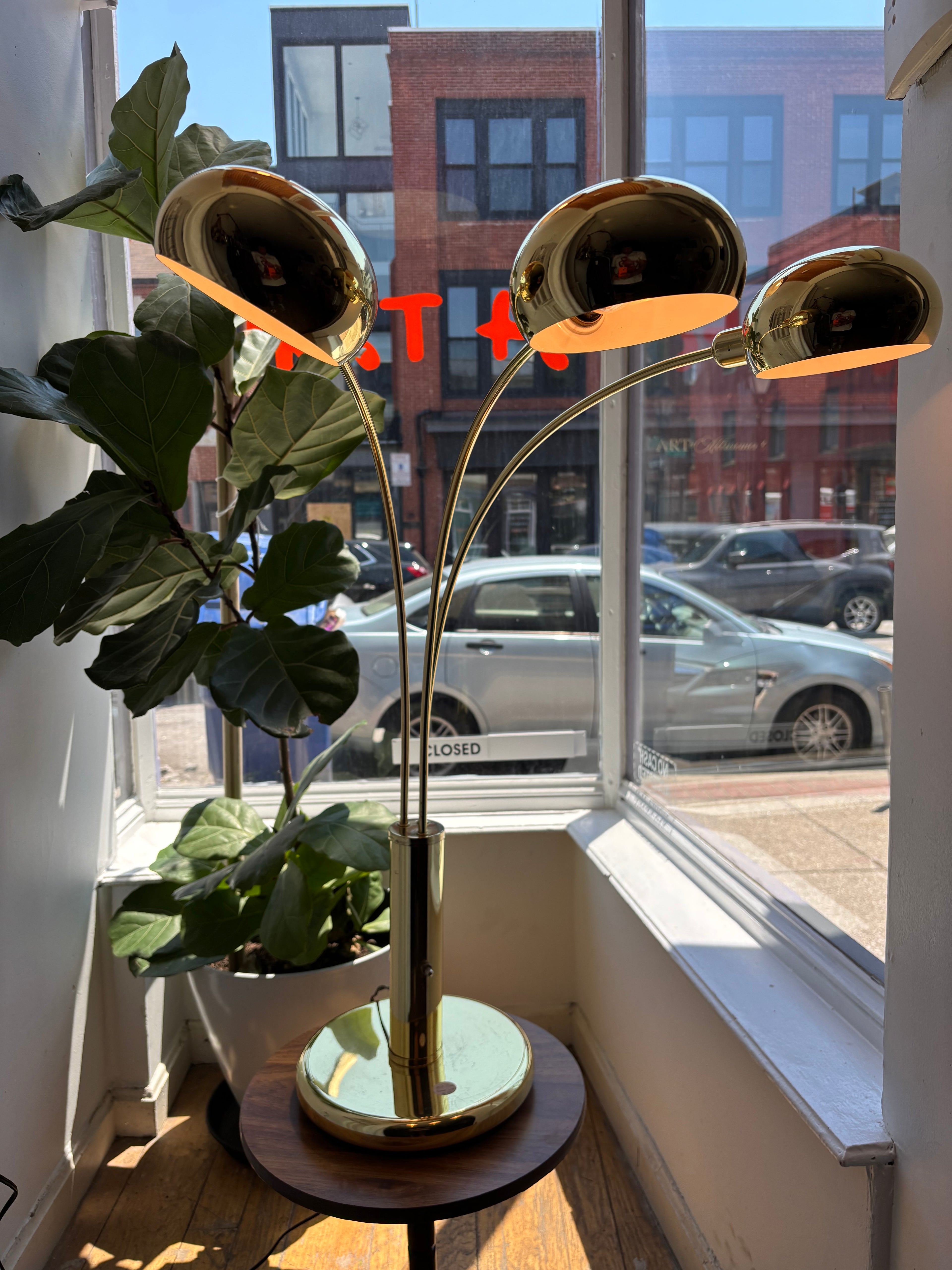 Mid Century Modern Brass Table Lamp