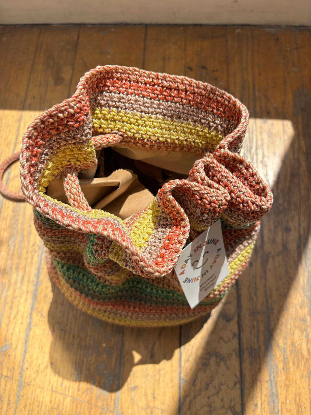 Ombré Knit Bucket Backpack