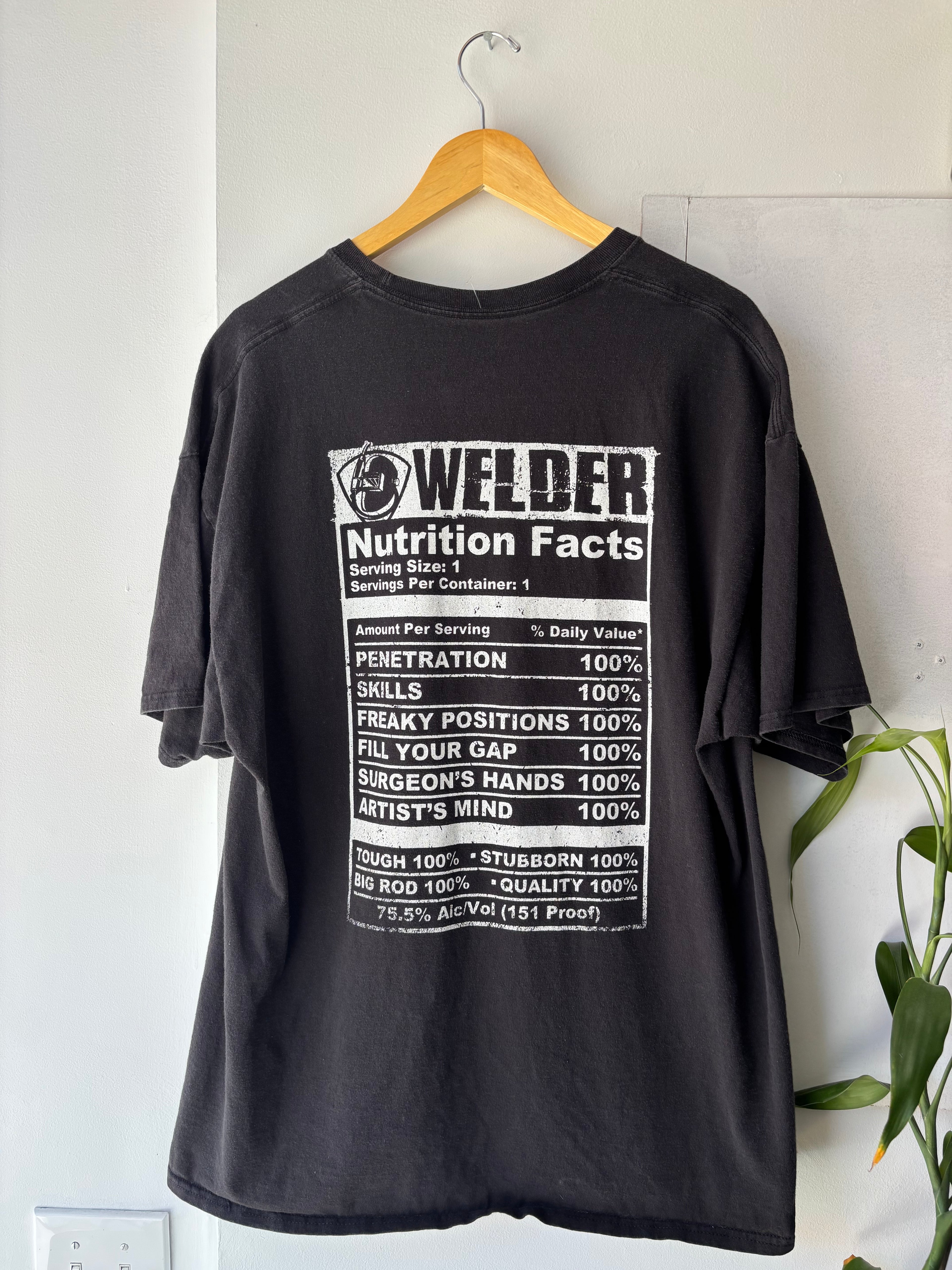 Welder Nutrition Facts Tee (XL)