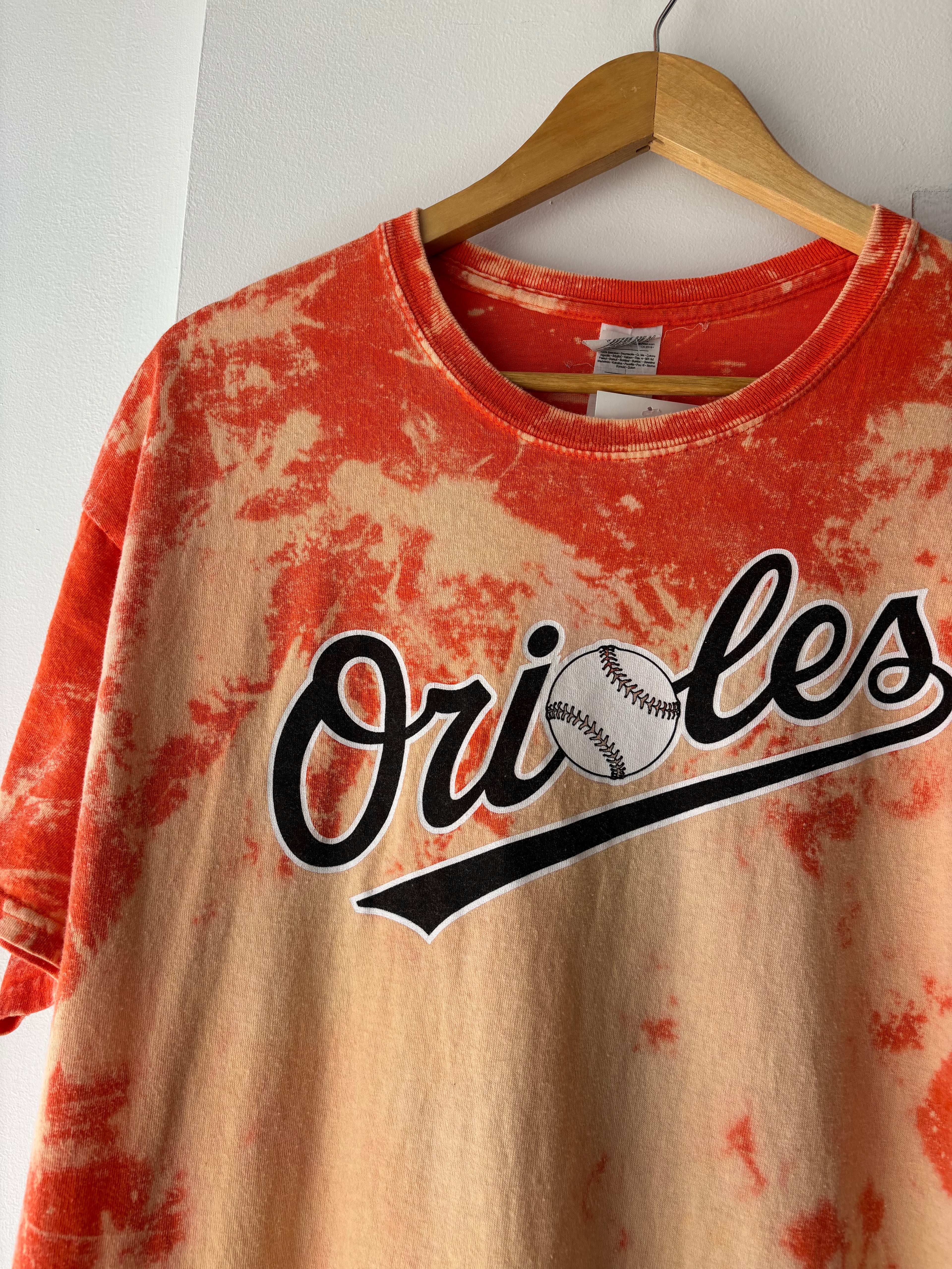 Hand Bleached Baltimore Orioles T Shirt (XL)